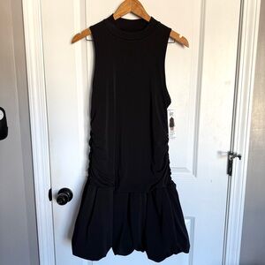 Madden NYC Women's Black Mock Neck Bubble Dress Size L